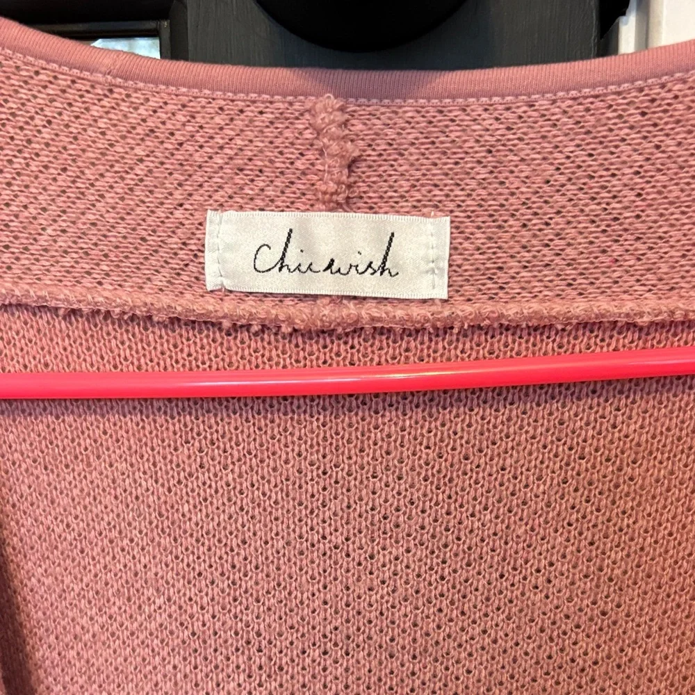 Chicwish Soft Pink Open Cardigan - Picture 2 of 2